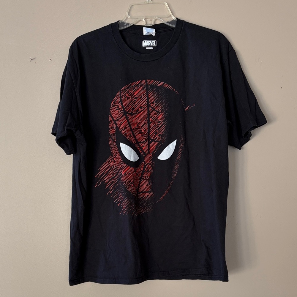 Marvel Black Tee with Red Spider-Man Design